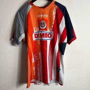 Chivas Mexican League Soccer Jersey Size G (large)